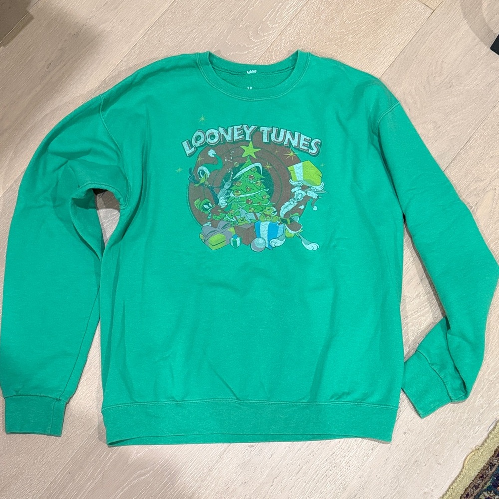 Warner Bros. Looney Tunes Green Crewneck Sweater